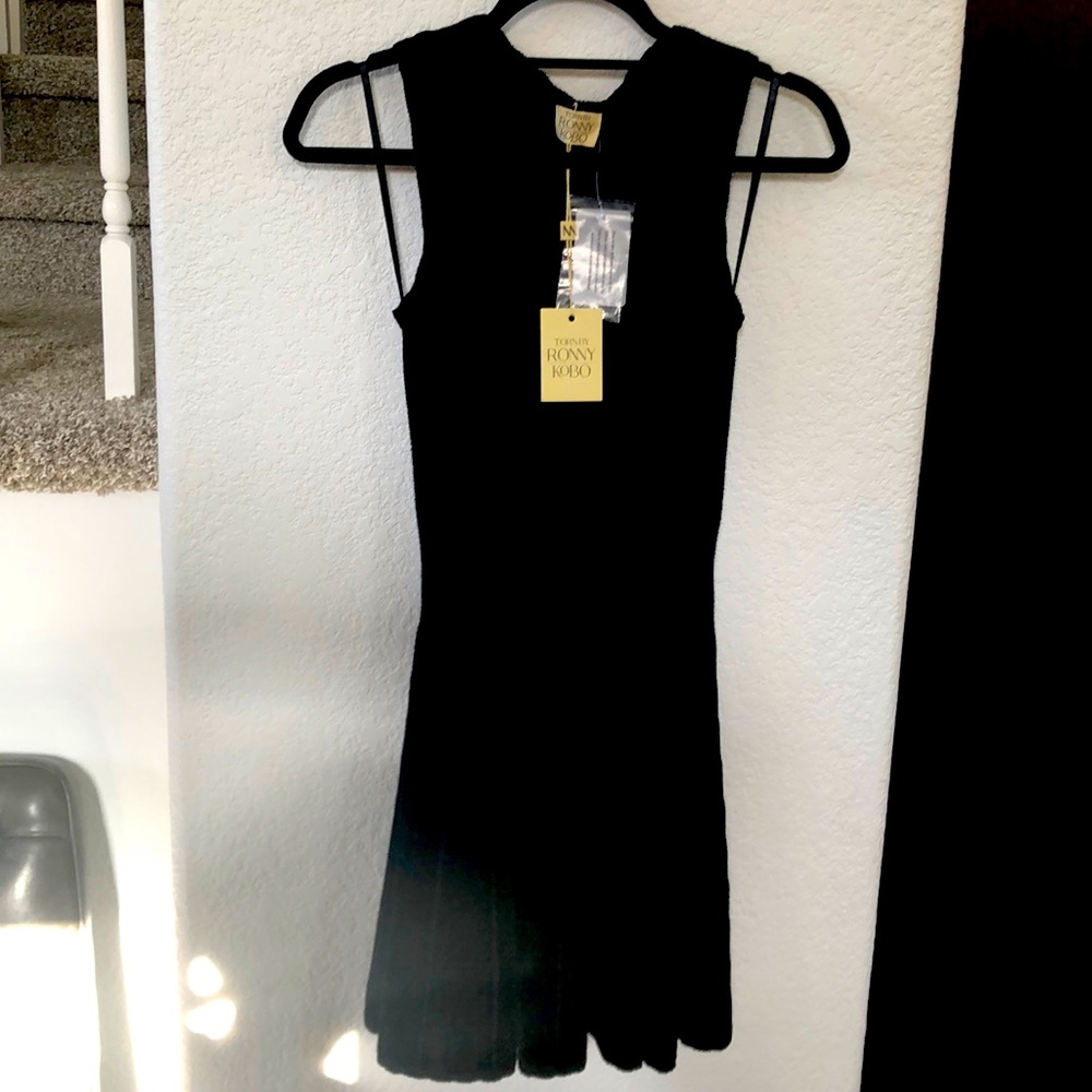 Torn by Ronny Kobo black velvet feeling dress
